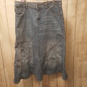 l.a. Blues Denim Jean Skirt Size 18W Long Modest